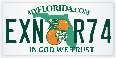 FL license plate EXNR74