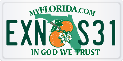 FL license plate EXNS31