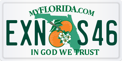 FL license plate EXNS46