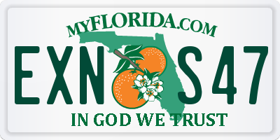 FL license plate EXNS47