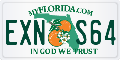 FL license plate EXNS64