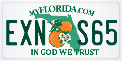 FL license plate EXNS65