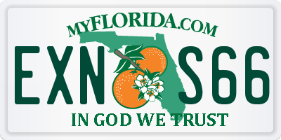 FL license plate EXNS66