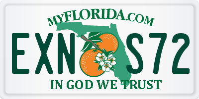 FL license plate EXNS72