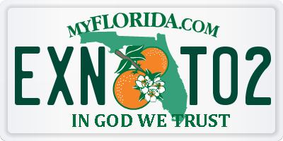 FL license plate EXNT02