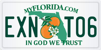 FL license plate EXNT06