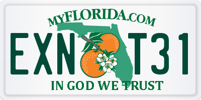 FL license plate EXNT31