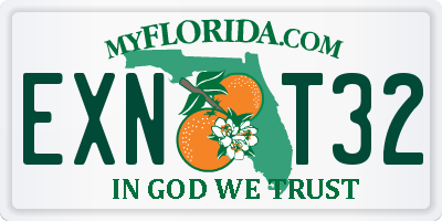 FL license plate EXNT32