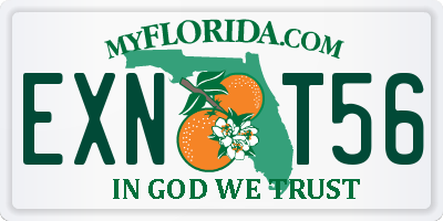 FL license plate EXNT56