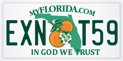 FL license plate EXNT59
