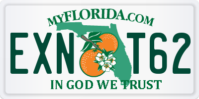 FL license plate EXNT62