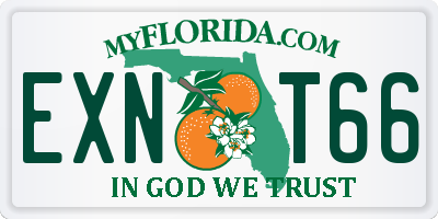 FL license plate EXNT66