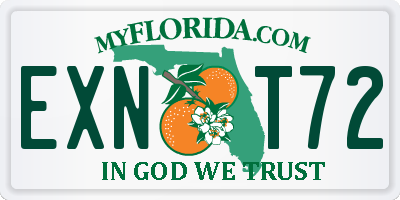 FL license plate EXNT72