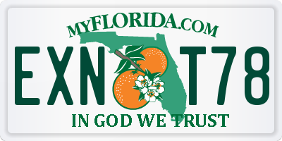 FL license plate EXNT78