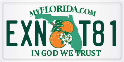 FL license plate EXNT81