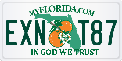 FL license plate EXNT87