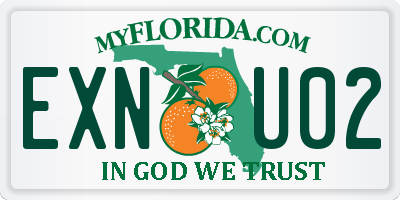 FL license plate EXNU02