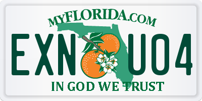 FL license plate EXNU04