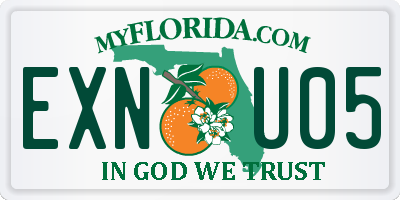 FL license plate EXNU05