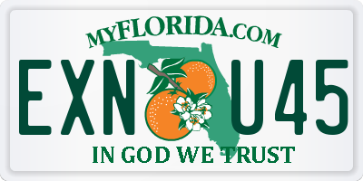 FL license plate EXNU45