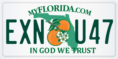 FL license plate EXNU47