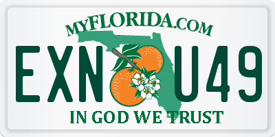 FL license plate EXNU49