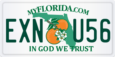 FL license plate EXNU56