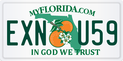 FL license plate EXNU59