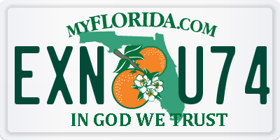 FL license plate EXNU74