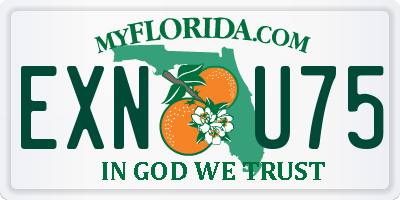 FL license plate EXNU75