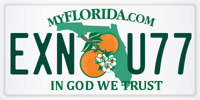 FL license plate EXNU77