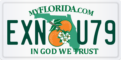 FL license plate EXNU79
