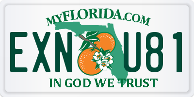 FL license plate EXNU81