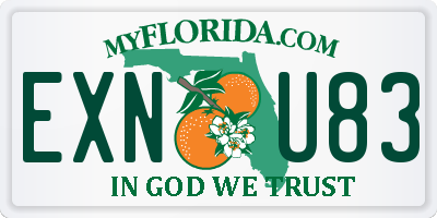 FL license plate EXNU83