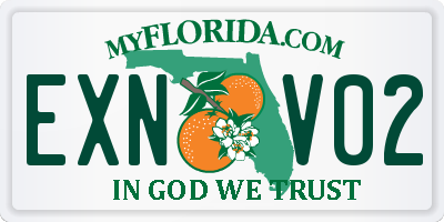 FL license plate EXNV02