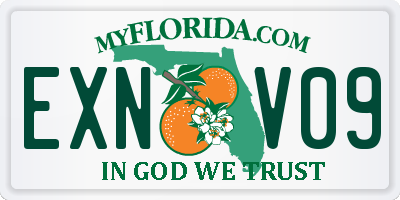 FL license plate EXNV09