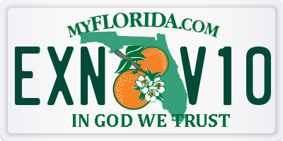 FL license plate EXNV10