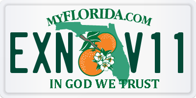 FL license plate EXNV11