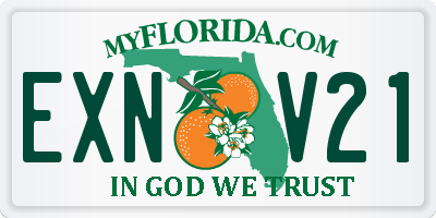 FL license plate EXNV21