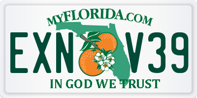 FL license plate EXNV39