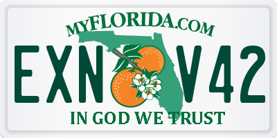 FL license plate EXNV42