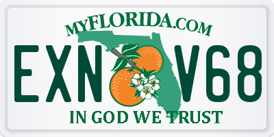 FL license plate EXNV68