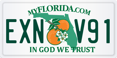 FL license plate EXNV91