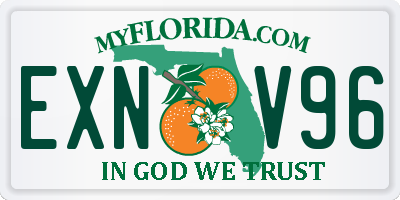 FL license plate EXNV96