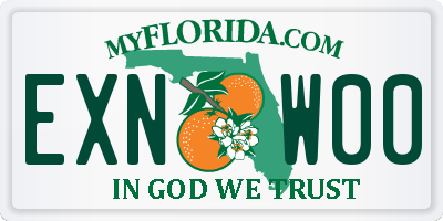 FL license plate EXNW00