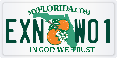 FL license plate EXNW01