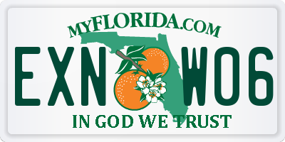 FL license plate EXNW06