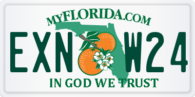FL license plate EXNW24