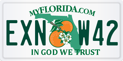 FL license plate EXNW42
