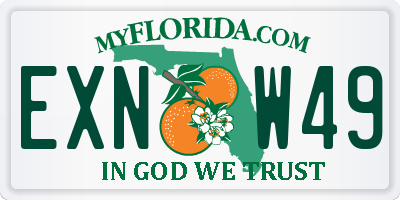 FL license plate EXNW49